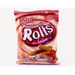 Viva Rolls Capsuni 18 Buc X100g