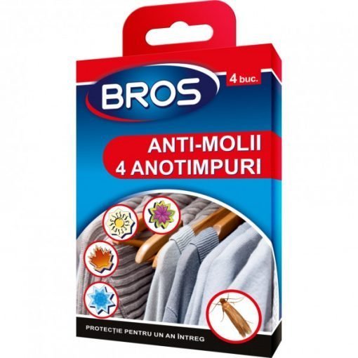 Bros Suport de Agatat Anti Molii 4 Sezoane 4 Buc/Set