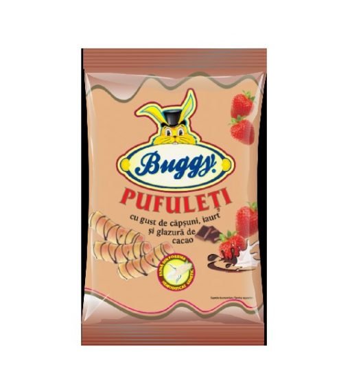 Puf Glaz cu Capsuni Buggy 40g 26buc/Bax
