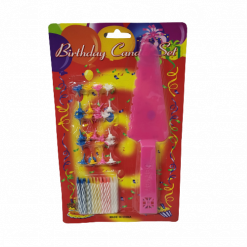 Set 24 Lumanari Tort cu Suport si cutit 12*24