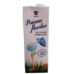 Alb Lapte 1 L 1.5% Uht Poiana Florilor 12 B
