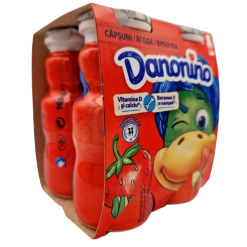 Danone Danonino 4x100g/Set Iaurt Baut Capsuni
